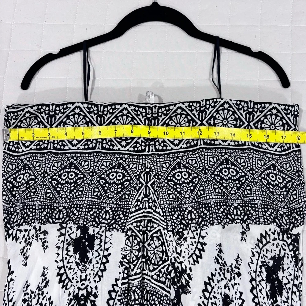 Free People Women Of The Water Maxi Dress Bandeau Black White Boho Small/Medium - Picture 12 of 12